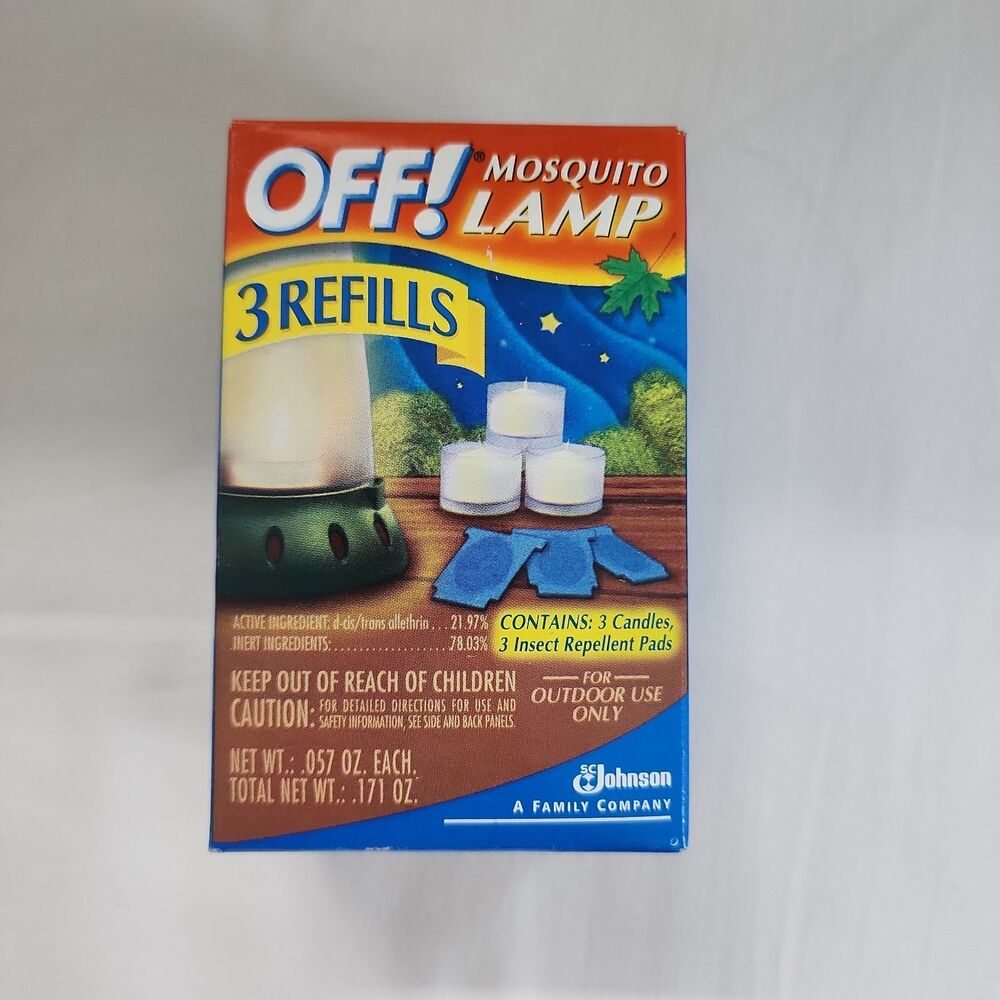 Off! Backyard Mosquito Lamp REFILLS - 3 Repellent Pads 3 Candles Outdoor